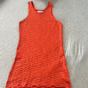 Orange crochet zara dress